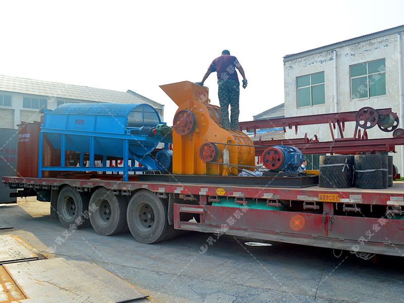 86雙級粉碎機(jī)生產(chǎn)線發(fā)貨圖片_發(fā)往廣西百色_破碎篩分金礦石